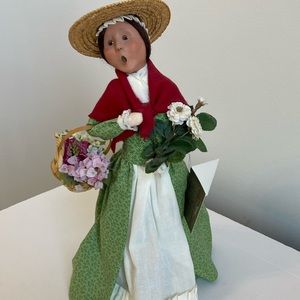 Byers' Choice Colonial Woman with Flowers